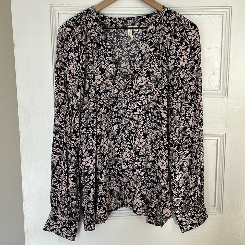 Like New Treasure & Bond Floral Long Sleeve Blouse in Pink Sepia from Nordstrom
